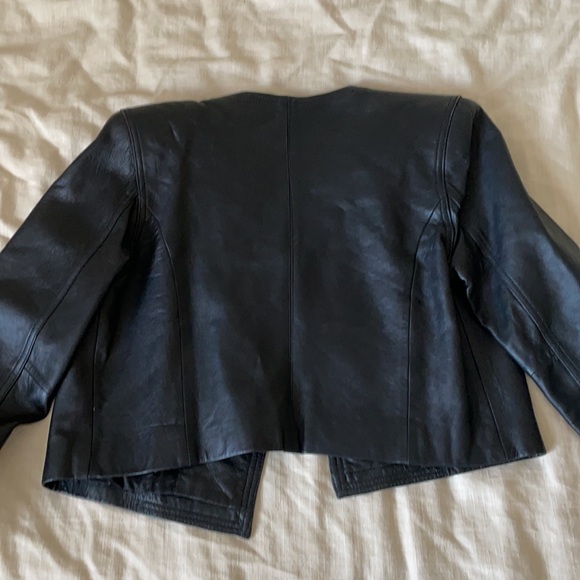 Lord & Taylor cropped leather jacket - Picture 14 of 14
